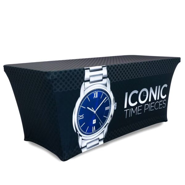 6 ft. Stretch Table Throw 4-sided with Custom Print Thumbnail
