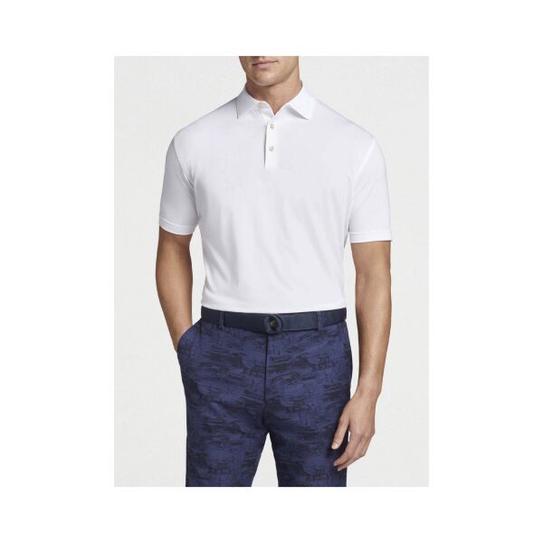 Peter Millar Men's Solid Performance Polo - Self Collar Thumbnail