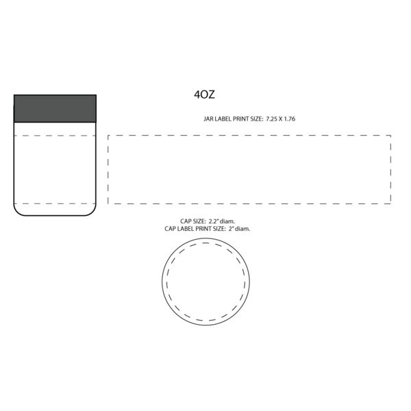 Custom Glass Jar – 4 oz – With Label Thumbnail