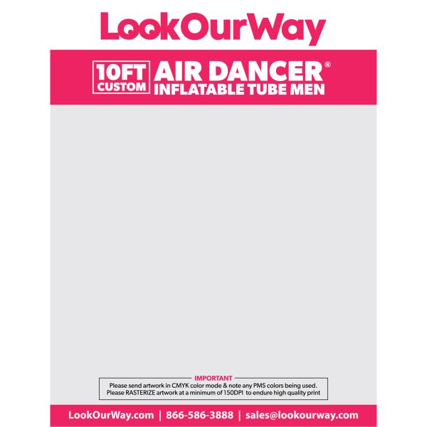 Custom Air Dancers® Inflatable Tube Man 10' Double Sided with Weather Resistant Blower Thumbnail