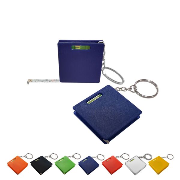 Measuring Tape Keychain With Level - Measures 1 Meter or 39 inches Thumbnail