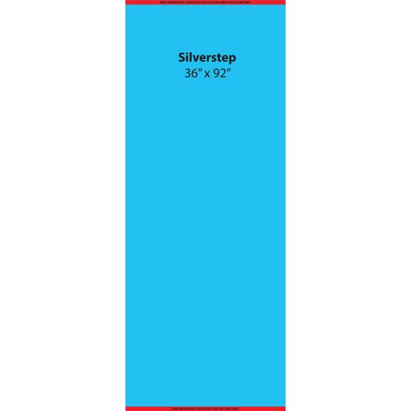 36 in. SilverStep Retractable Banner Stand Graphic Package Super Flat Vinyl 92" H Black Base Thumbnail